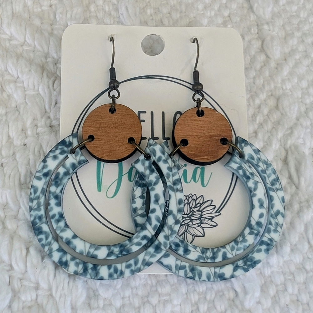 Eucalyptus print Earrings